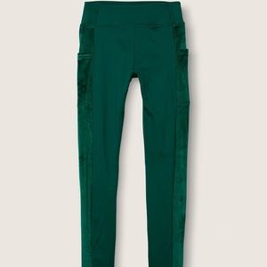 PINK dark garden velour leggings